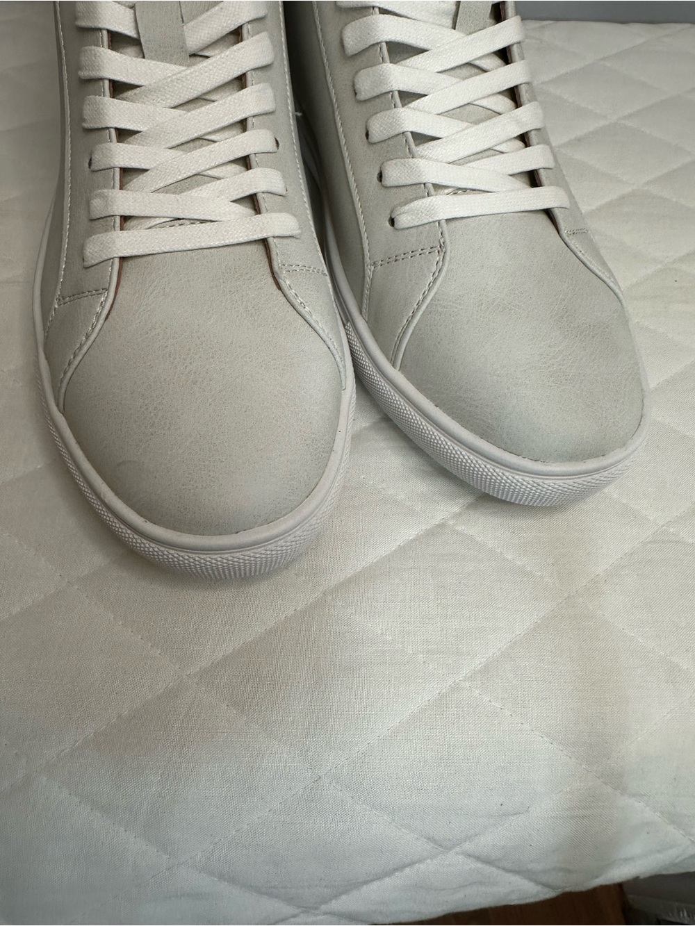 Kenneth Cole Unlisted Mens Size 9 White High-Top Leather Sneakers Lace Up New - Picture 5 of 8